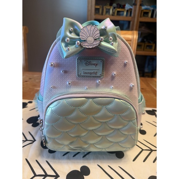 Loungefly Handbags - Loungefly Disney Princess Ariel Little Mermaid Ombre Pearl Backpack NWT